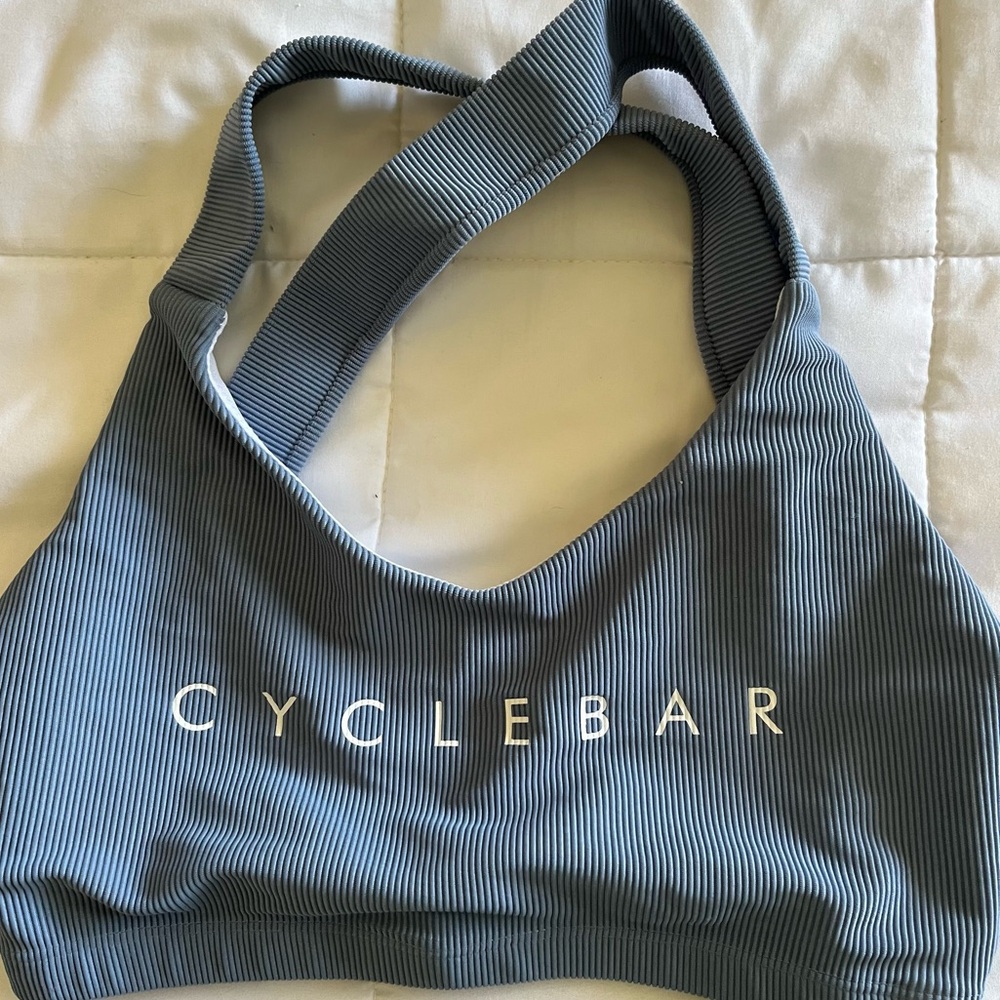 Cyclebar Blue Sports Bra